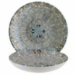 Luca Mosaic  Bloom Deep Plate 25 cm 1300 cc, S-MT-LUCMZBLM25CK