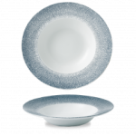 Raku Topaz Blue Profile Wide Rim Bowl Large 10.90"