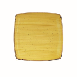 STONECAST MUSTARD DEEP SQUARE PLATE 10.25"BOX 6
