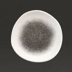 RKBQOG8 1 RAKU QUARTZ BLACK ROUND TRACE PLATE 8 1/