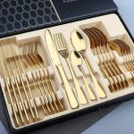 MERCURY 30PCS GOLD DEC. CUTLERY SET WITH COLOR BOX