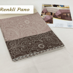 TEFLON(RENKLI PANO )MASA ÖRTÜSÜ 160X300 KAPUÇINO